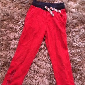 Red sweat pants